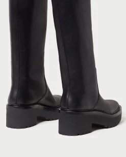 Loeffler Randall Carlee Black Tall Lug Boot -Outlet Velin Studio Store CARLEE SC BLACK 4