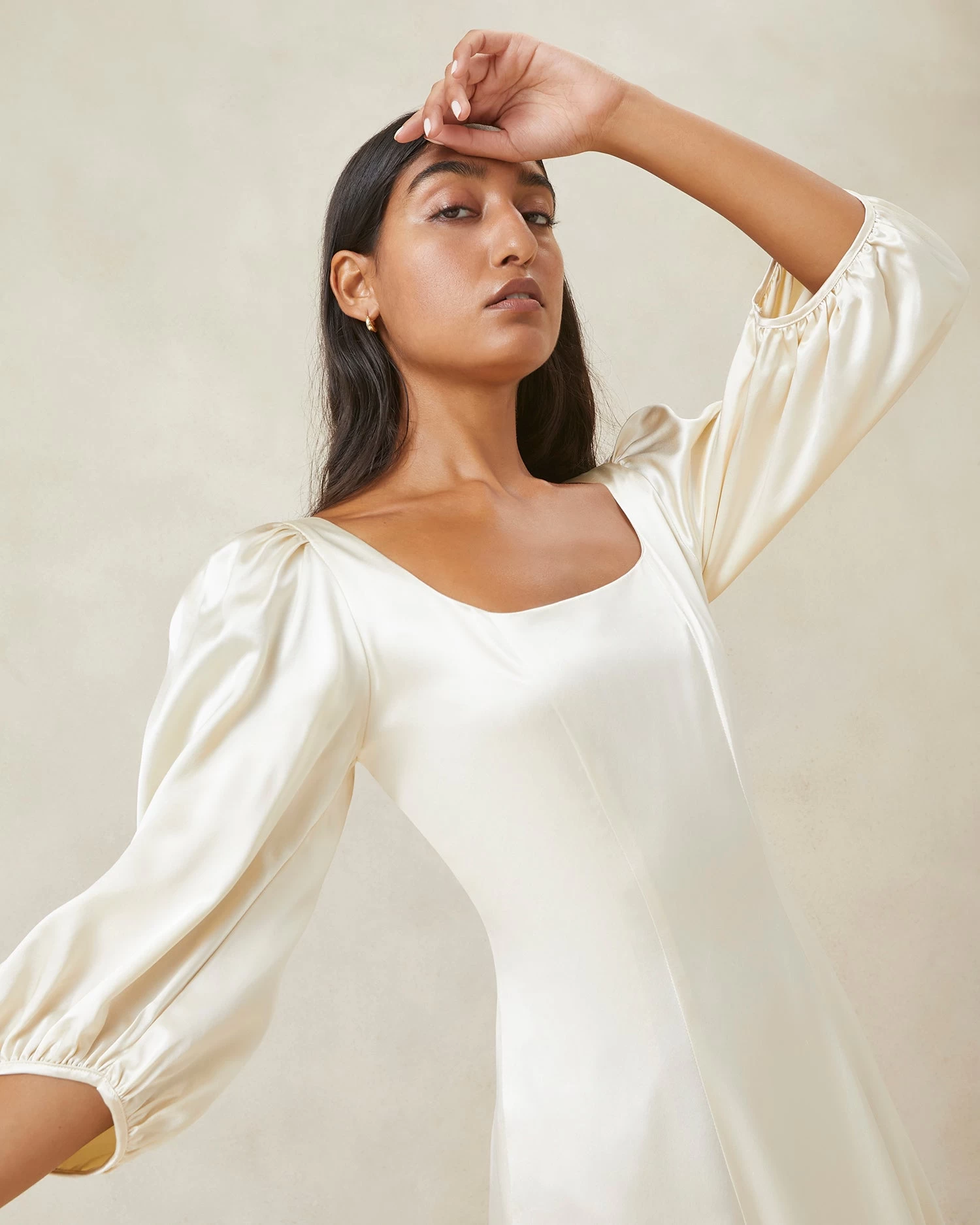 Loeffler Randall Carmina Ivory Long Curve Dress 2 Loeffler Randall Carmina Ivory Long Curve Dress - Image 2