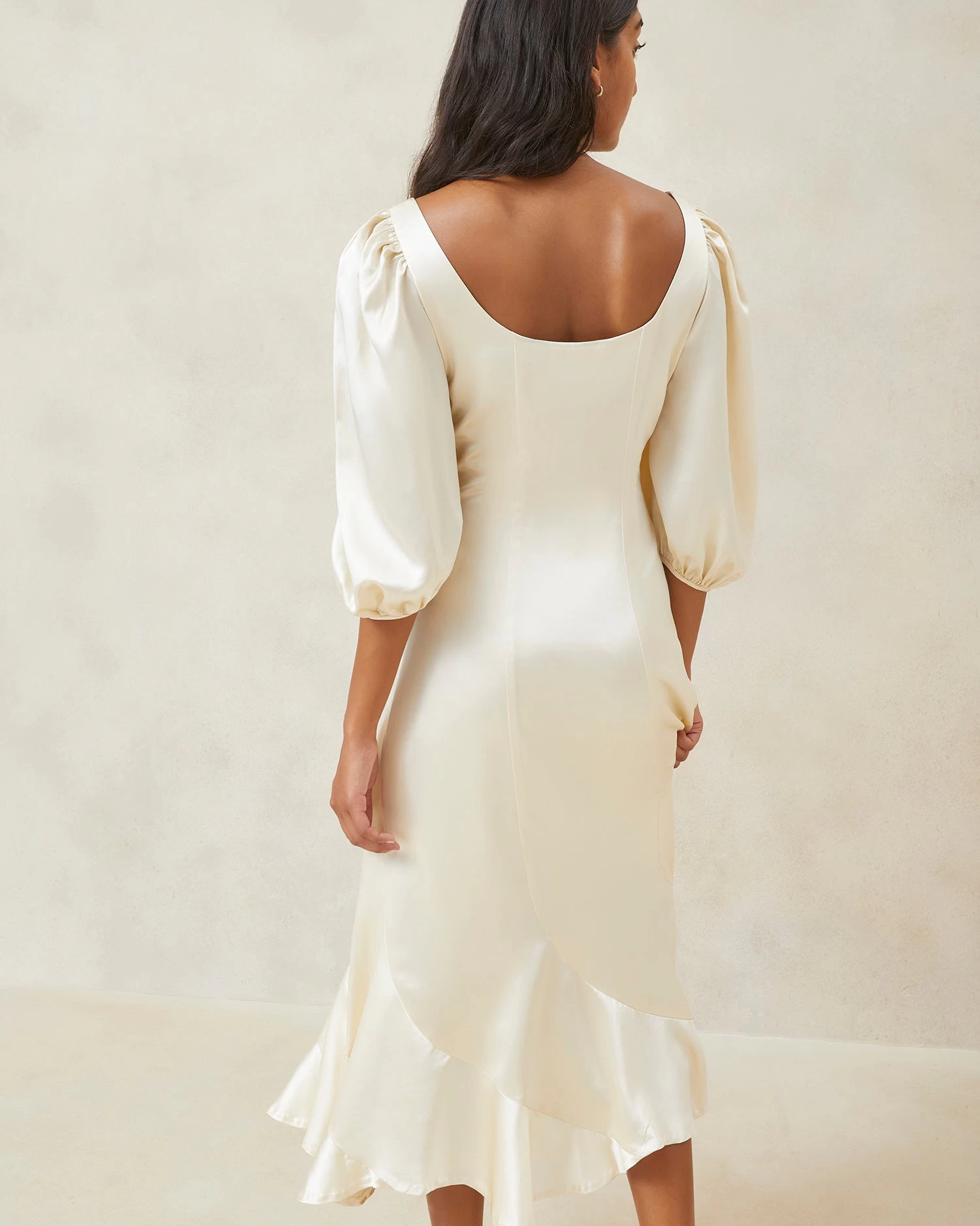 Loeffler Randall Carmina Ivory Long Curve Dress 3 Loeffler Randall Carmina Ivory Long Curve Dress - Image 3