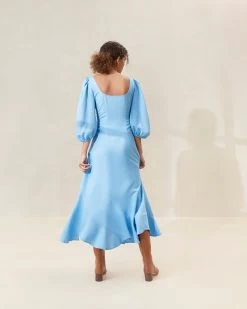 Loeffler Randall Carmina Cornflower Curve Dress -Outlet Velin Studio Store CARMINA VILI CRNFL 119copy
