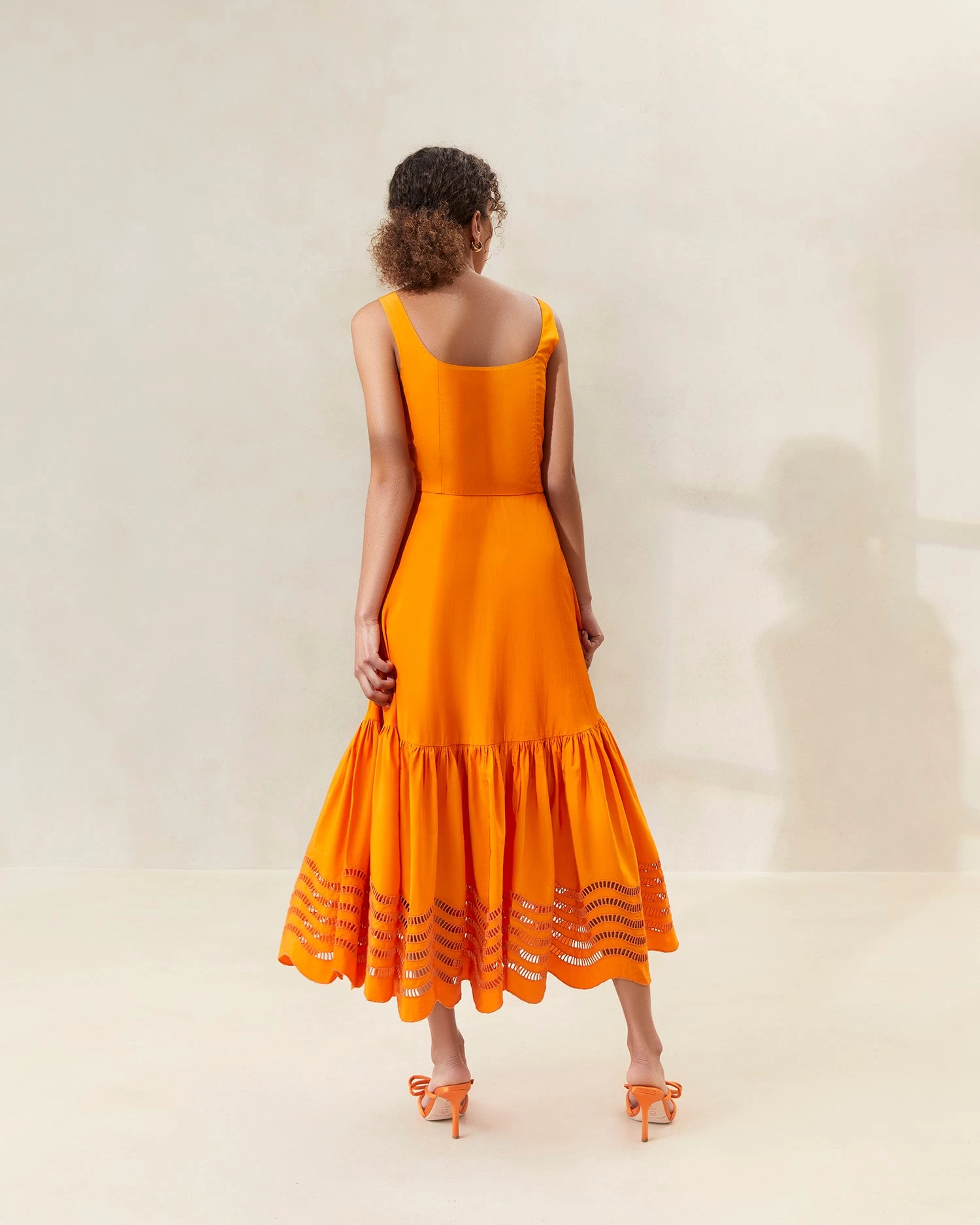 Loeffler Randall Carine Marigold Embroidered Midi Dress 3 Loeffler Randall Carine Marigold Embroidered Midi Dress - Image 3
