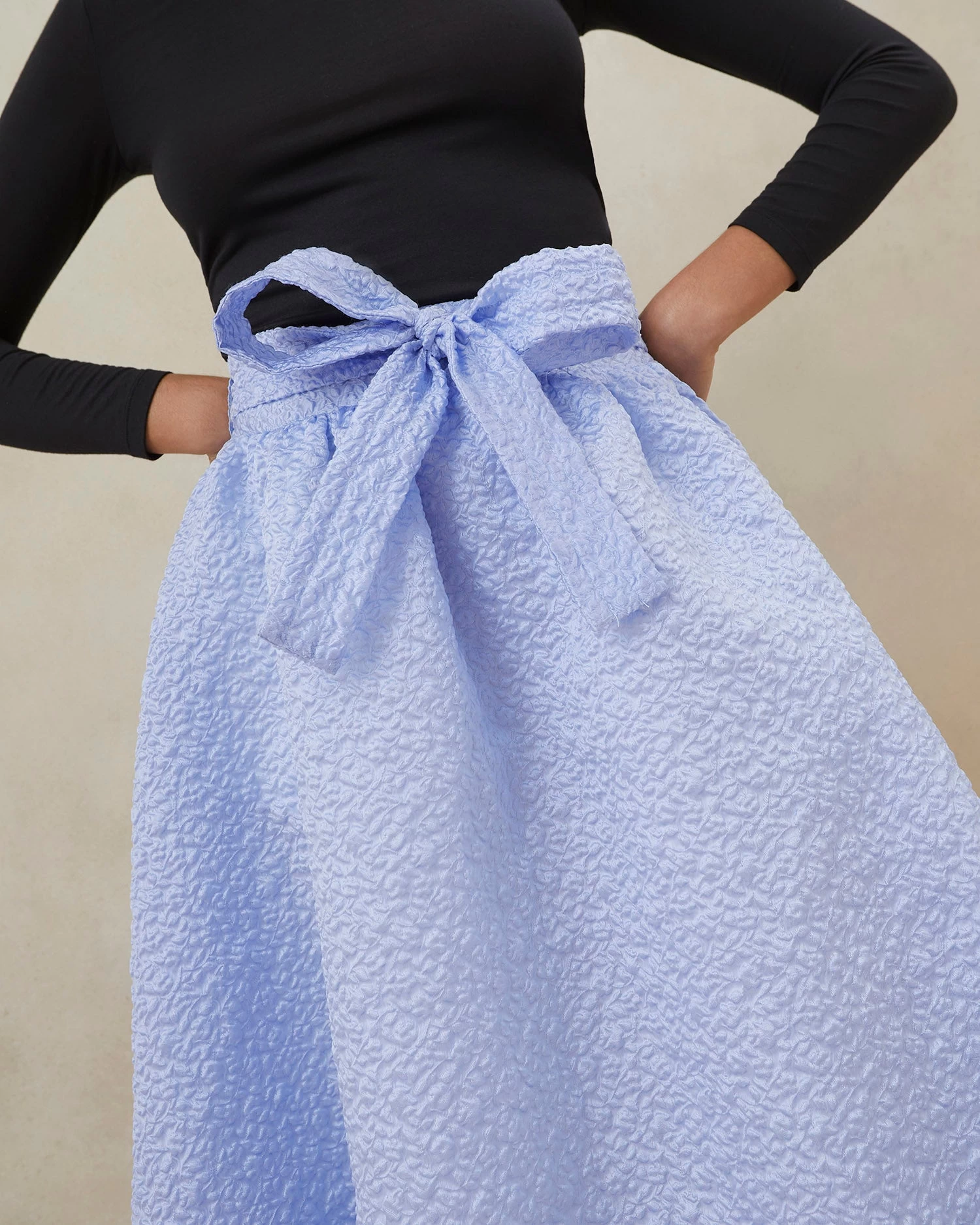 Loeffler Randall Carrie Blue Ruffled Circle Skirt 2 Loeffler Randall Carrie Blue Ruffled Circle Skirt - Image 2
