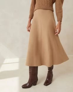 Loeffler Randall Charissa Camel Circle Skirt