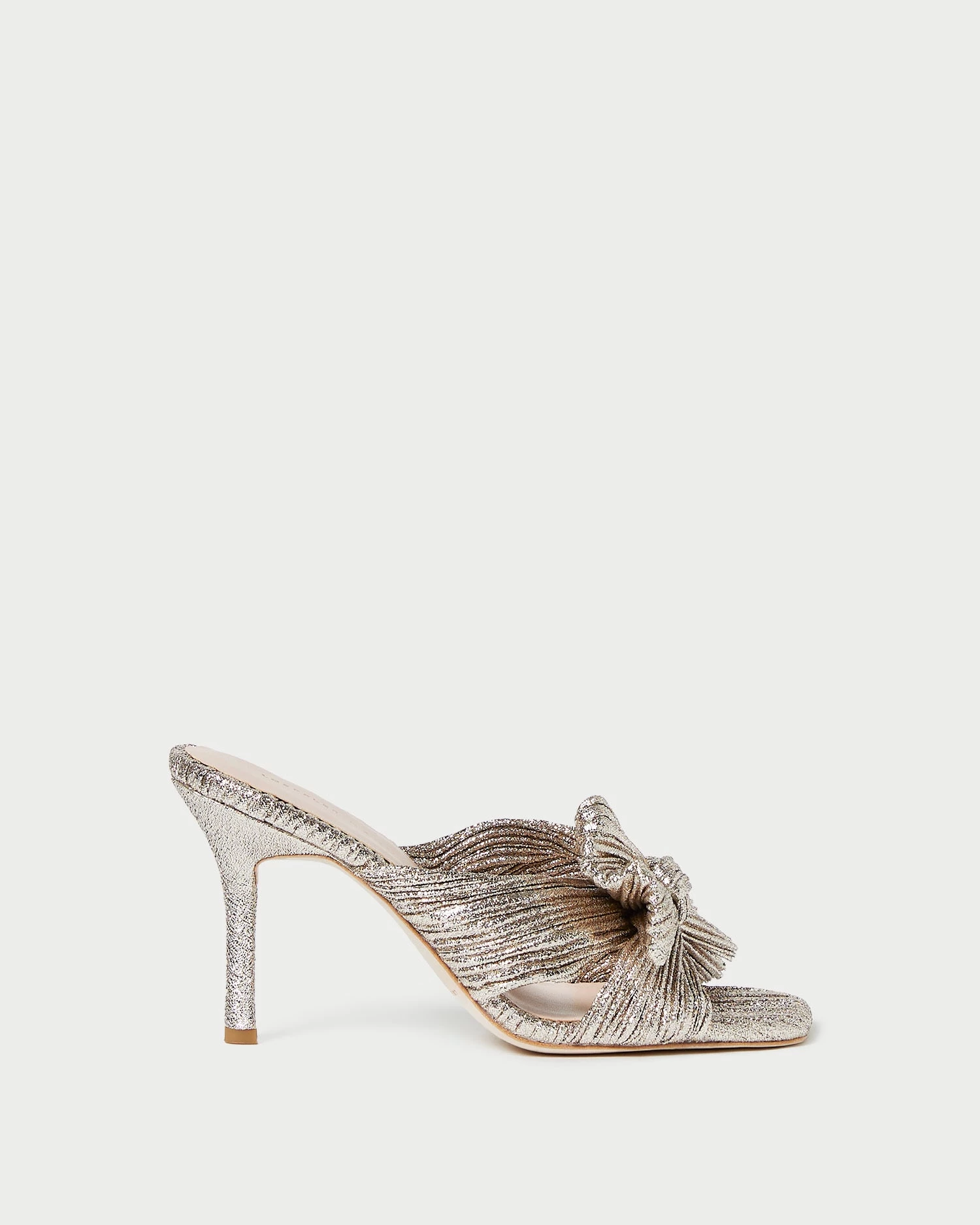 Loeffler Randall Claudia Champagne Pleated Bow Mule 2 Loeffler Randall Claudia Champagne Pleated Bow Mule - Image 2