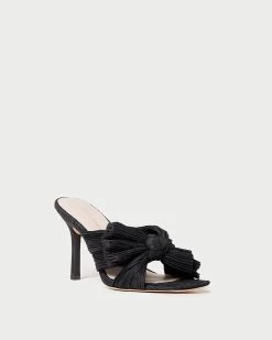 Loeffler Randall Claudia Black Pleated Bow Mule