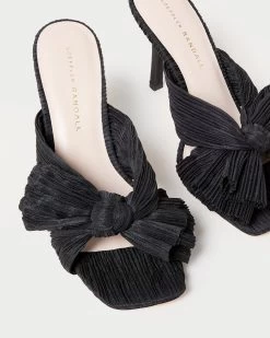 Loeffler Randall Claudia Black Pleated Bow Mule -Outlet Velin Studio Store CLAUDIA PLFA BLACK 3