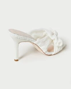 Loeffler Randall Claudia Pearl Pleated Bow Mule -Outlet Velin Studio Store CLAUDIA PLFV PEARL 4