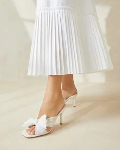 Loeffler Randall Claudia Pearl Pleated Bow Mule 9 Loeffler Randall Claudia Pearl Pleated Bow Mule -Outlet Velin Studio Store CLAUDIA PLFV PEARL 5 1