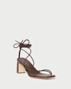 Loeffler Randall Cosette Chocolate Ankle Wrap Heel