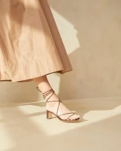 Loeffler Randall Cosette Chocolate Ankle Wrap Heel -Outlet Velin Studio Store COSETTE N CHOCO 1504copy 1