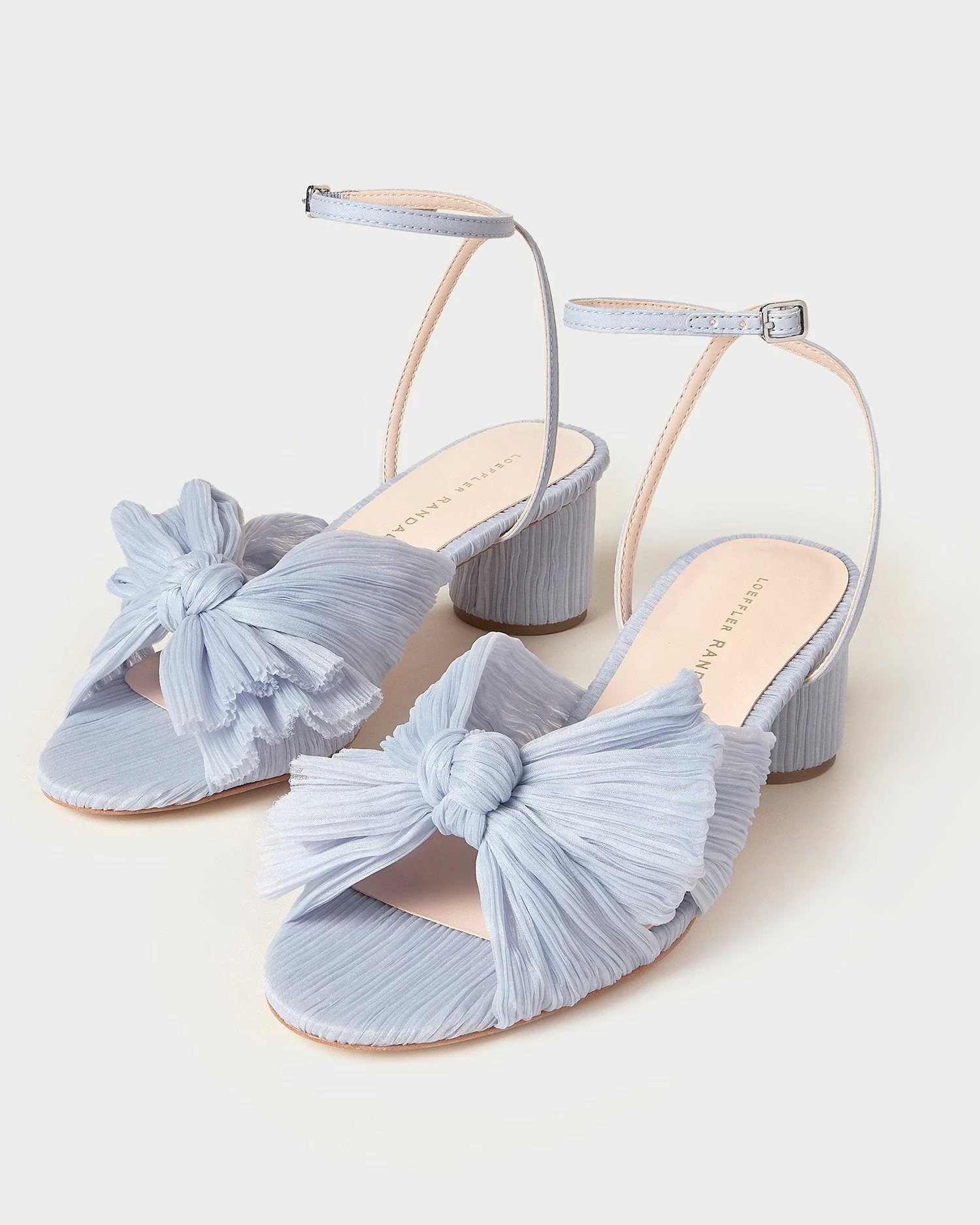 Loeffler Randall Dahlia Blue Pleated Bow Heel 2 Loeffler Randall Dahlia Blue Pleated Bow Heel - Image 2