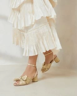 Loeffler Randall Dahlia Gold Pleated Bow Heel 9 Loeffler Randall Dahlia Gold Pleated Bow Heel -Outlet Velin Studio Store DAHLIA PLA GOLD 5 8dbabb6c 728d 4bde a954 acdd06378d0b