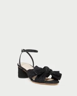 Loeffler Randall Dahlia Black Pleated Bow Heel