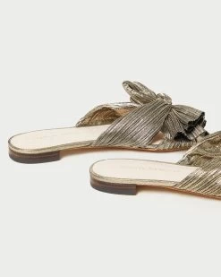 Loeffler Randall Daphne Dark Gold Bow Slide 8 Loeffler Randall Daphne Dark Gold Bow Slide -Outlet Velin Studio Store DAPHNE PLFM DAGO 4