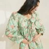 Loeffler Randall Donna Sage Floral Tie-Front Jacket