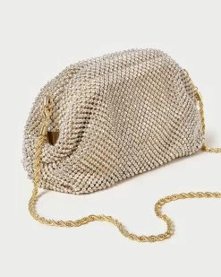 Loeffler Randall Doris Gold Diamanté Mini Pouch -Outlet Velin Studio Store DORIS DIAM GOLD 3