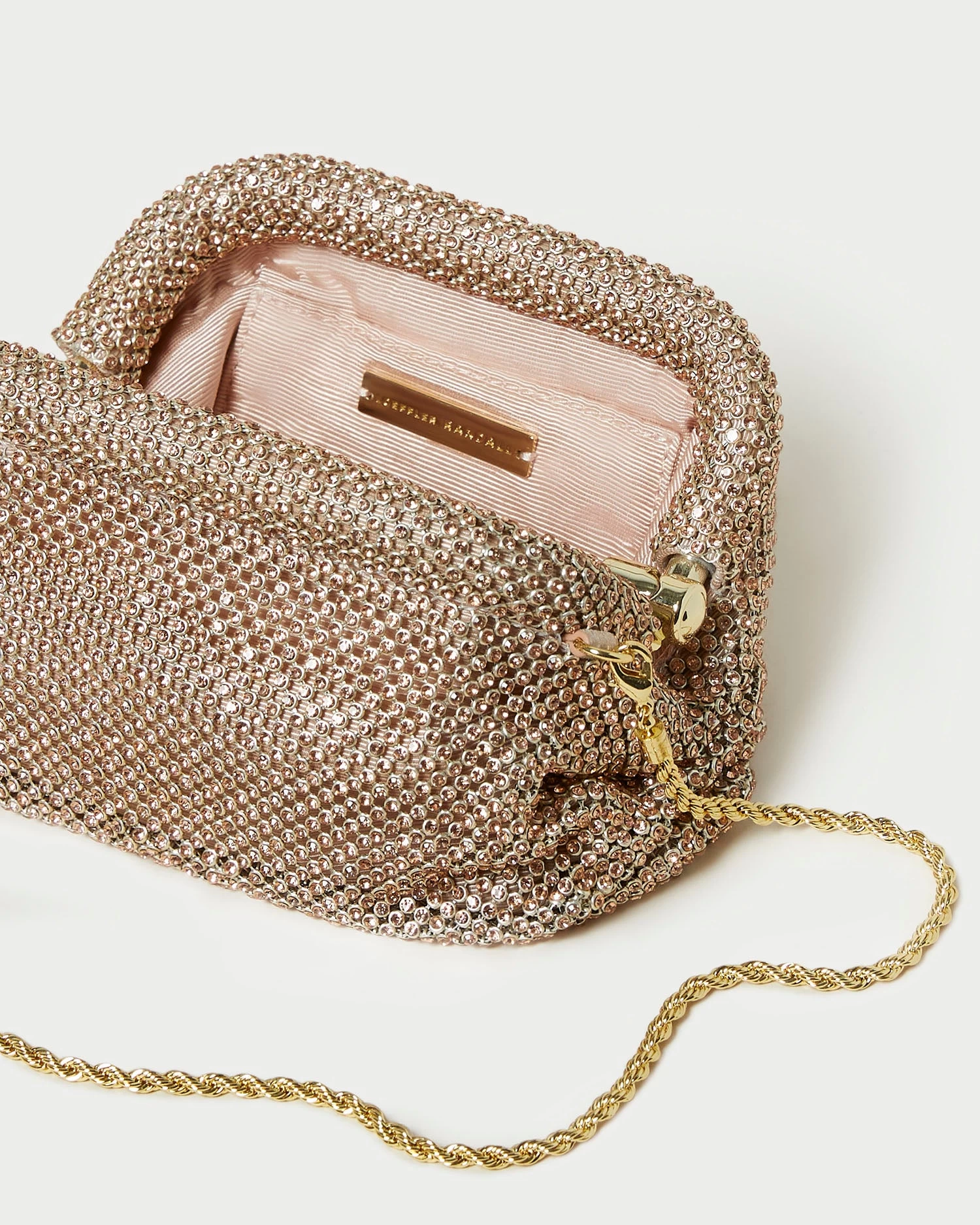 Loeffler Randall Doris Peach Diamanté Mini Pouch 3 Loeffler Randall Doris Peach Diamanté Mini Pouch - Image 3