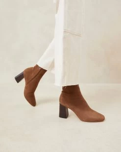 Loeffler Randall Elise Cacao Stretch Bootie -Outlet Velin Studio Store ELISE SS CACAO 5