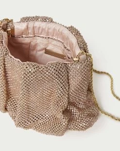 Loeffler Randall Ember Peach Diamanté Gathered Clutch -Outlet Velin Studio Store EMBER DIAM LTPEA 4