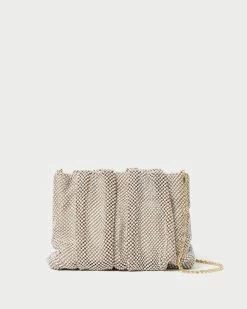 Loeffler Randall Ember Opal Diamanté Gathered Clutch