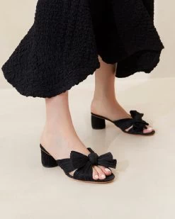 Loeffler Randall Emilia Black Pleated Bow Heel 9 Loeffler Randall Emilia Black Pleated Bow Heel -Outlet Velin Studio Store EMILIA BLACKRESHOOT 001copy 1