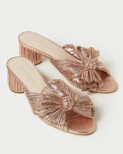 Loeffler Randall Emilia Dune Pleated Bow Heel -Outlet Velin Studio Store EMILIA PLA DUNE 3 1