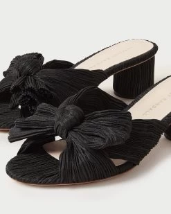 Loeffler Randall Emilia Black Pleated Bow Heel 7 Loeffler Randall Emilia Black Pleated Bow Heel -Outlet Velin Studio Store EMILIA PLFA BLACK 3 1