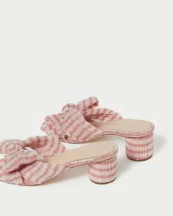 Loeffler Randall Emilia Pink Gingham Bow Heel -Outlet Velin Studio Store EMILIA PLFA SPKGI 4