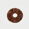 Loeffler Randall Emmy Brown Pleated Layer Scrunchie