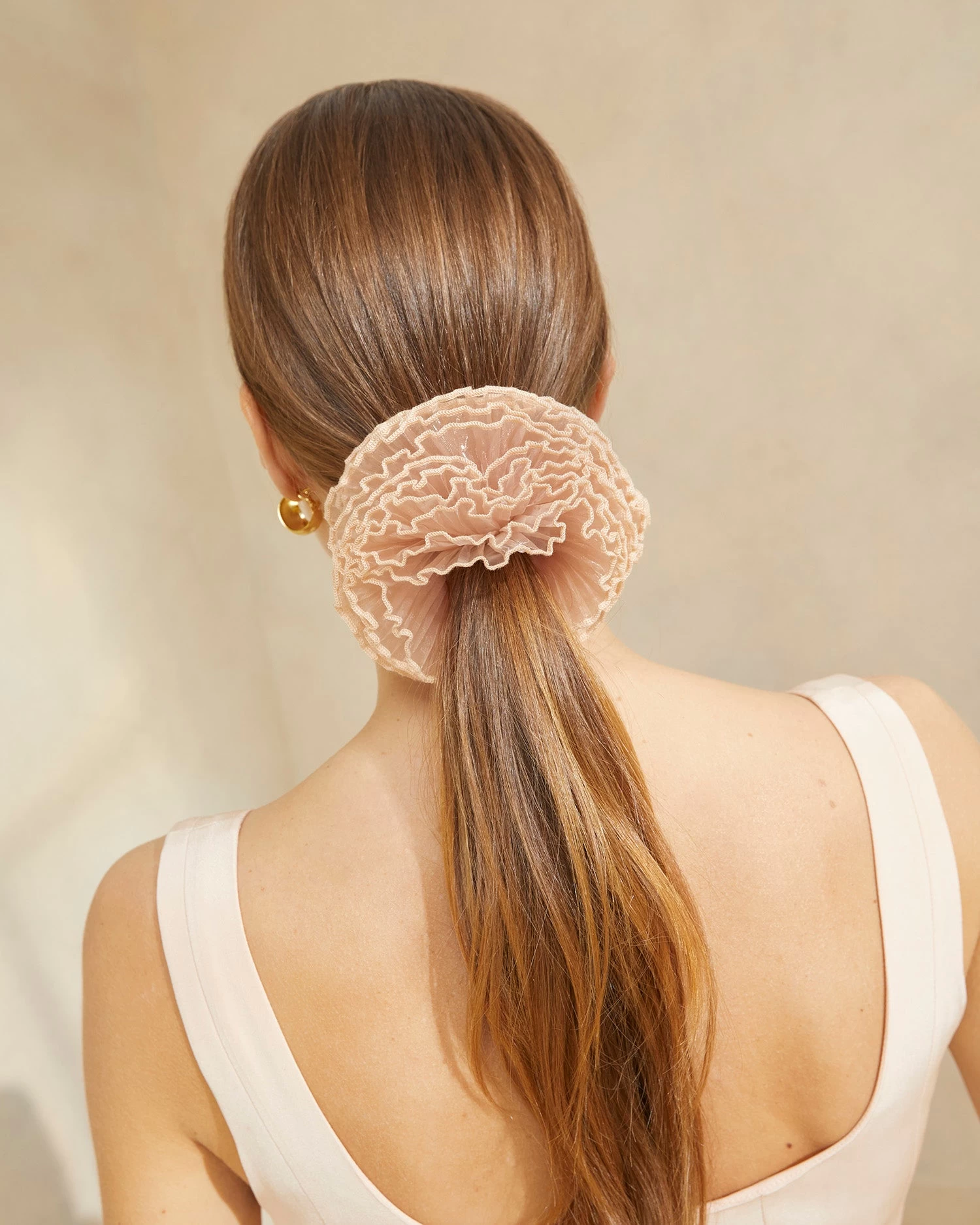 Loeffler Randall Emmy Beauty Pleated Layer Scrunchie 3 Loeffler Randall Emmy Beauty Pleated Layer Scrunchie - Image 3