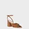 Loeffler Randall Fiamma Cacao Knot Mid-Heel Sandal