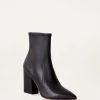 Loeffler Randall Isla Black Leather Slim Ankle Bootie