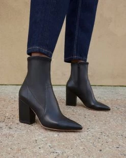 Loeffler Randall Isla Black Leather Slim Ankle Bootie -Outlet Velin Studio Store ISLA STPA BLACK 8181