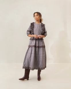 Loeffler Randall Ivee Plaid Heart Broderie Dress