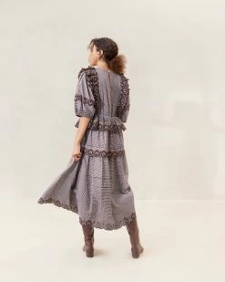 Loeffler Randall Ivee Plaid Heart Broderie Dress -Outlet Velin Studio Store IVEE CTN BRCRP 089copy