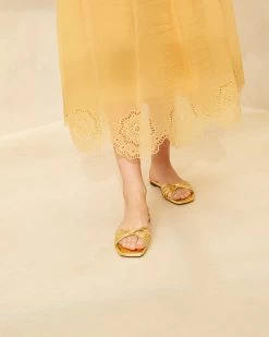 Loeffler Randall Izzie Gold Knot Sandal -Outlet Velin Studio Store IZZIE MGCF GOLD 038copy