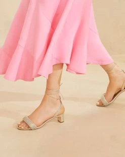 Loeffler Randall Jackie Cappuccino Mid Heel Sandal -Outlet Velin Studio Store JACKIE SKS CAPPU 041copy