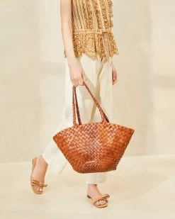 Loeffler Randall Kai Timber Woven Leather Tote -Outlet Velin Studio Store KAI WL TIMBR 001copy