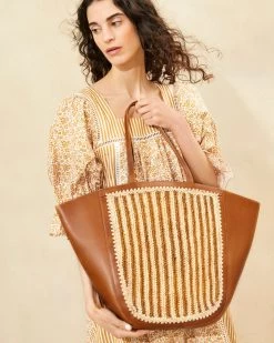 Loeffler Randall Katia Natural/Brown Winged Tote -Outlet Velin Studio Store KATIA RL NABRC 030