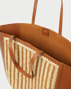 Loeffler Randall Katia Natural/Brown Winged Tote -Outlet Velin Studio Store KATIA RL NATBC 3