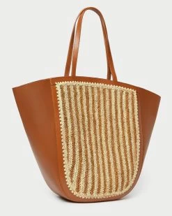 Loeffler Randall Katia Natural/Brown Winged Tote -Outlet Velin Studio Store KATIA RL NATBC 4