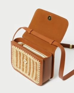 Loeffler Randall Kenton Natural/Brown Crocheted Crossbody -Outlet Velin Studio Store KENTON RL NATBC 3