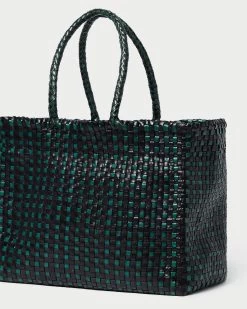 Loeffler Randall Klara Forest/Black Woven Tote 6 Loeffler Randall Klara Forest/Black Woven Tote -Outlet Velin Studio Store KLARA WL FORBL 2