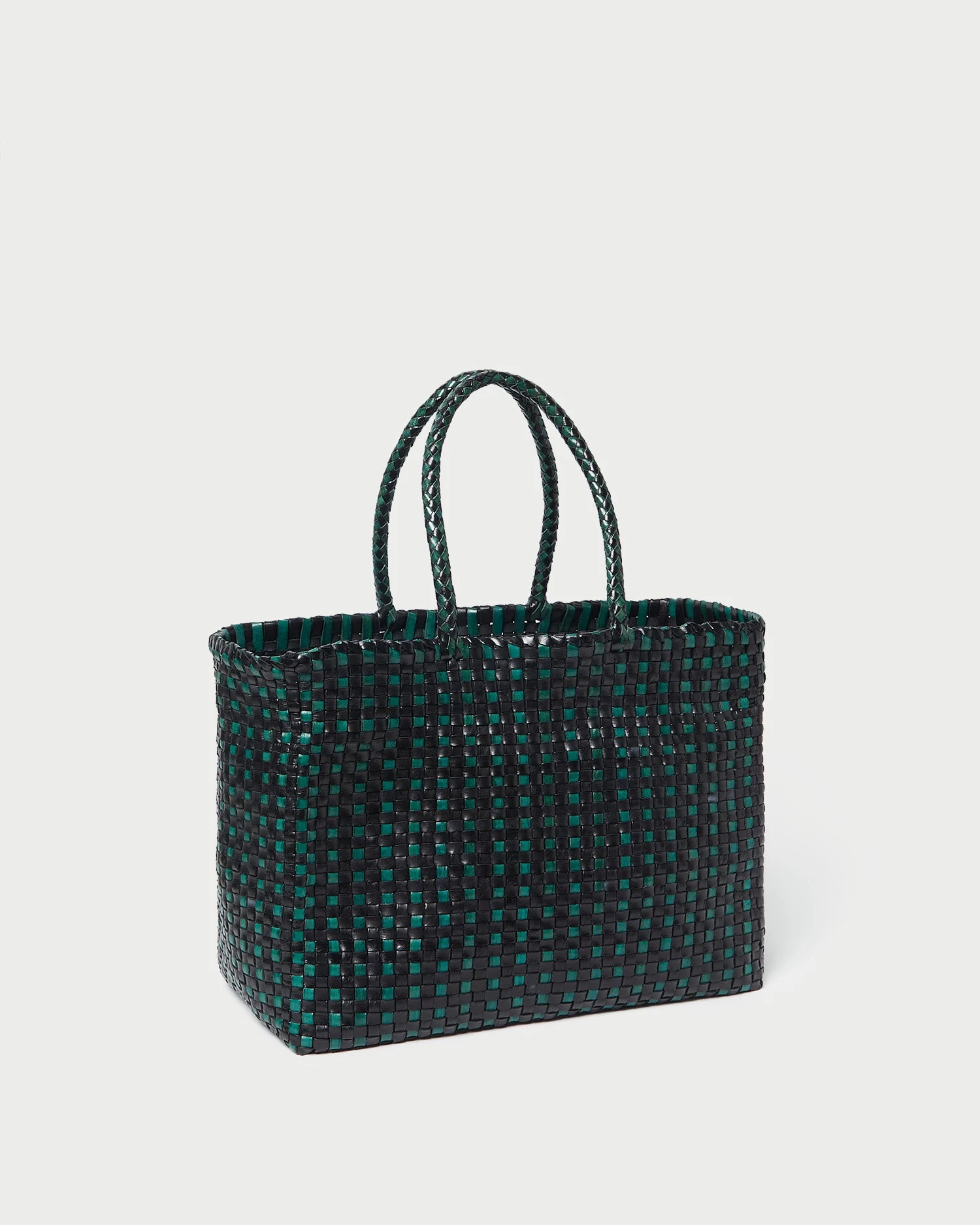Loeffler Randall Klara Forest/Black Woven Tote 3 Loeffler Randall Klara Forest/Black Woven Tote - Image 3