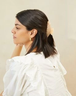 Loeffler Randall Koda Beige Marble Hair Claw -Outlet Velin Studio Store KODA RES BGMAR 056copy