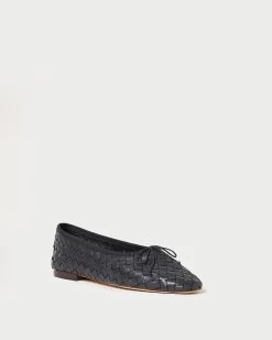 Loeffler Randall Landry Black Woven Ballet Flat