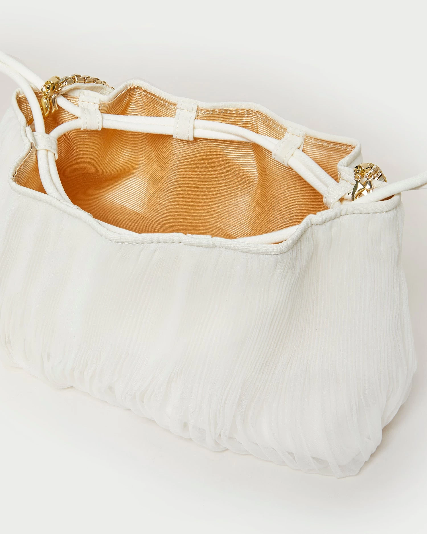 Loeffler Randall Layne Pearl/Rhinestone Pleated Pouch 3 Loeffler Randall Layne Pearl/Rhinestone Pleated Pouch - Image 3
