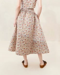 Loeffler Randall Leigh Cream Floral Quilted Skirt 5 Loeffler Randall Leigh Cream Floral Quilted Skirt -Outlet Velin Studio Store LEIGH QCTN CRFFL 089copy 1