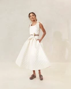 Loeffler Randall Leigh Natural Quilted Skirt