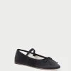 Loeffler Randall Leonie Black Satin Ballet Flat